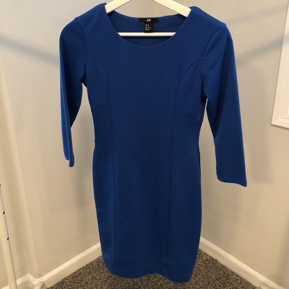 Blue bodycon dress
